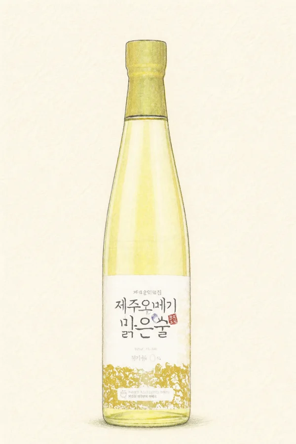 Omegi Clear Wine - Korean Cheongju, Jeju, 16% ABV, 500ml. Clean, Smooth