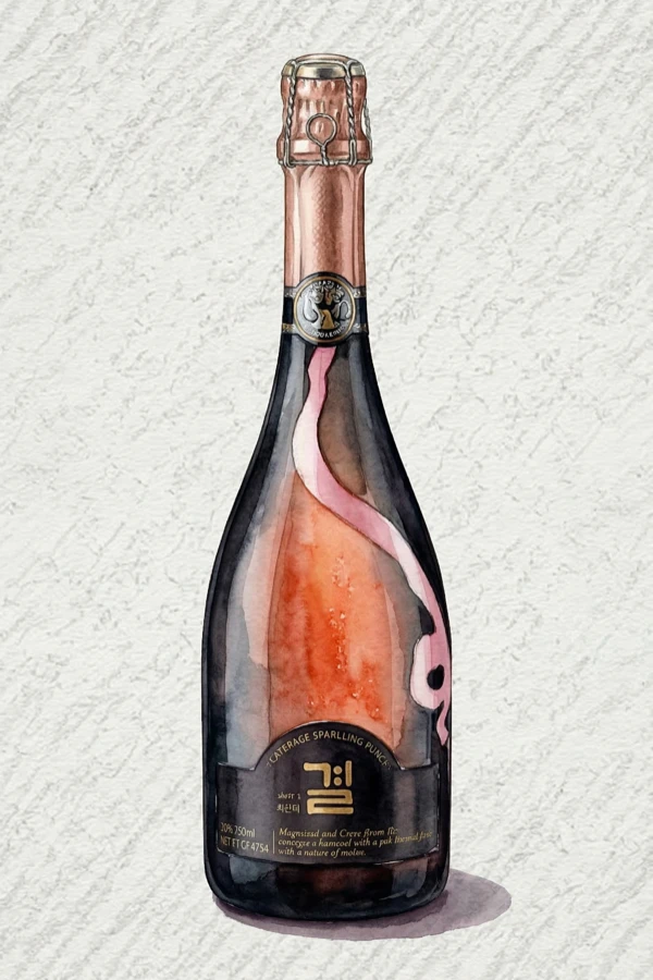 오미로제 연 - 과실주, 경북, 8% ABV, 750ml. 과일향, 달콤한