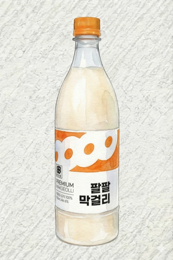 Palpal Makgeolli - Korean Makgeolli, Gyeonggi, 6% ABV, 750ml. Creamy, Sweet