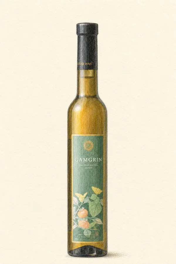 Persimmongeurin Aiseu Wine - Korean Fruit Wine, Gyeongsangbuk, 10% ABV, 375ml. Fruity, Sweet