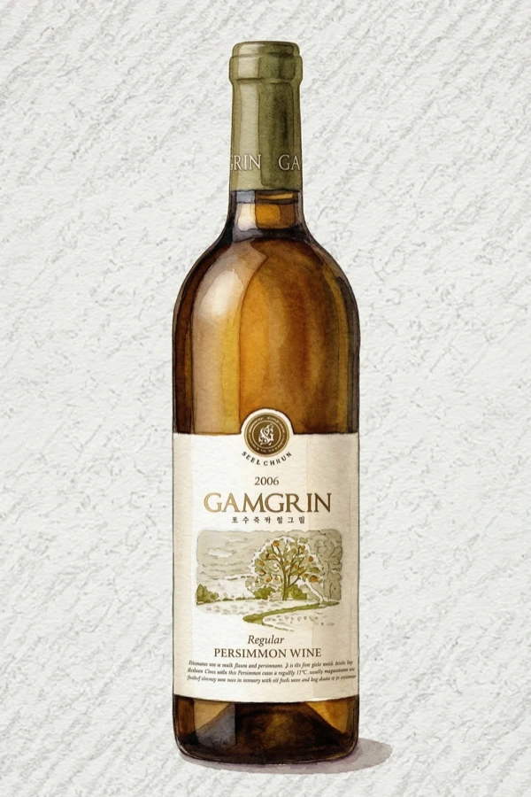 Persimmon Green Regular - Korean Fruit Wine, Gyeongsangbuk, 12% ABV, 750ml. Fruity, Sweet