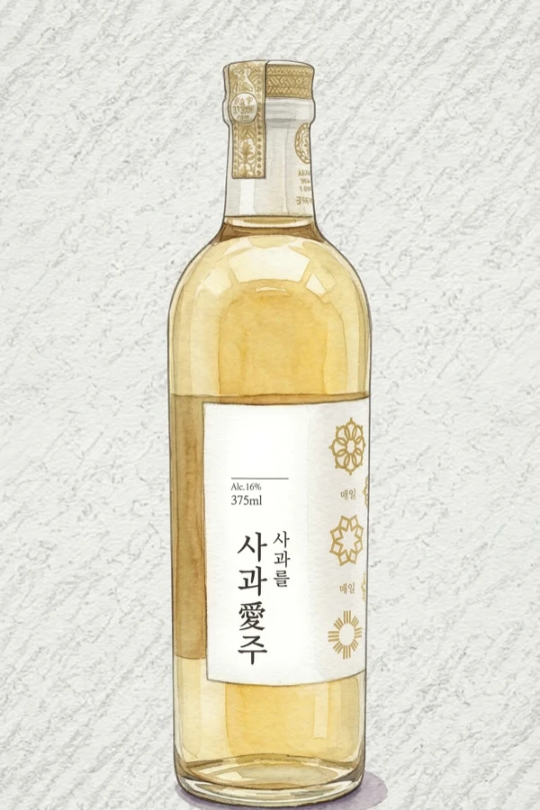 산내울 사과애주 - 기타, 경남, 16% ABV, 750ml. 부드러운, 균형잡힌