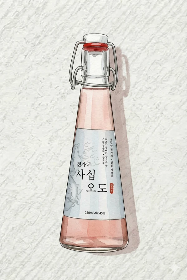 사십오도 - 소주, 경기, 45% ABV, 250ml. 깔끔한, 부드러운