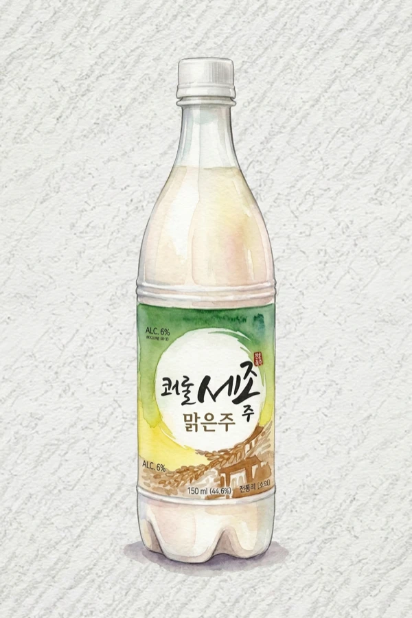 世宗(セジョン) 清酒 生マッコリ - マッコリ, 忠清北道（チュンブク）, 6% ABV, 750ml. ふすまの温もり, パンのような香ばしさ, 旨味のある穀物の骨格, 穏やかなパンの余韻