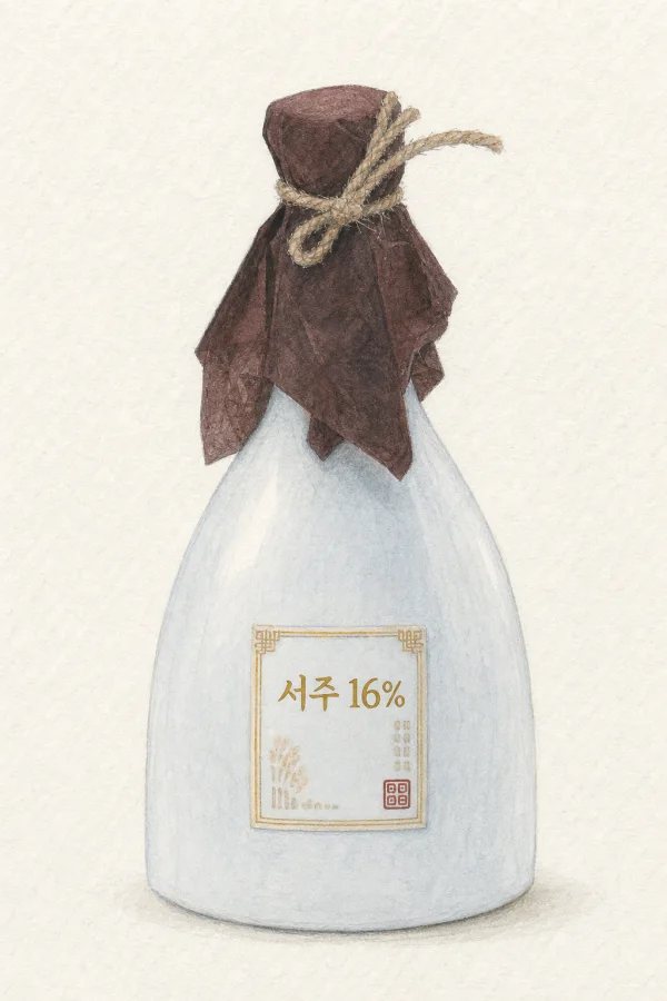Seoju 16% - Korean Traditional Drink, Gangwon, 16% ABV, 400ml. Earthy potato, Grain warmth, Waxy texture, Starch dryness