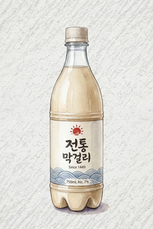 선호 생막걸리 - 막걸리, 경기, 6% ABV, 750ml. 부드러운 갓 지은 밥 향, 은은한 유산 신맛, 정제된 균형잡힌 바디, 깔끔한 곡물의 여운