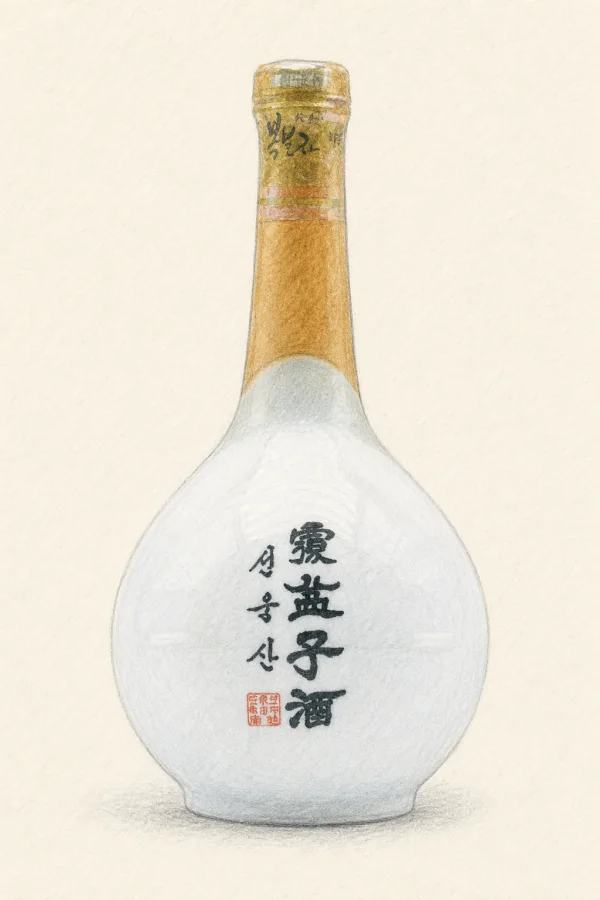 Seonunsan Black Raspberryju Premium - Korean Fruit Wine, Jeonbuk, 19% ABV, 700ml. Fruity, Sweet