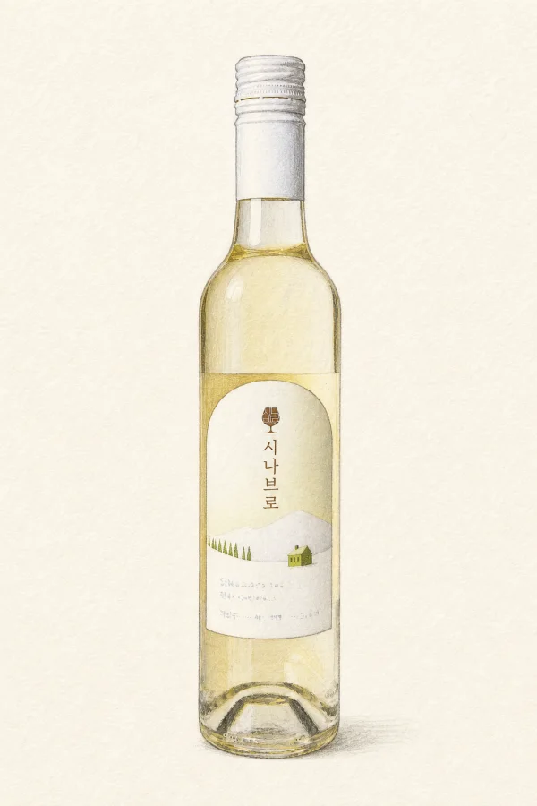 Sinabro Cheongsu White - Korean Fruit Wine, Chungcheongbuk, 12% ABV, 750ml. Fruity, Sweet