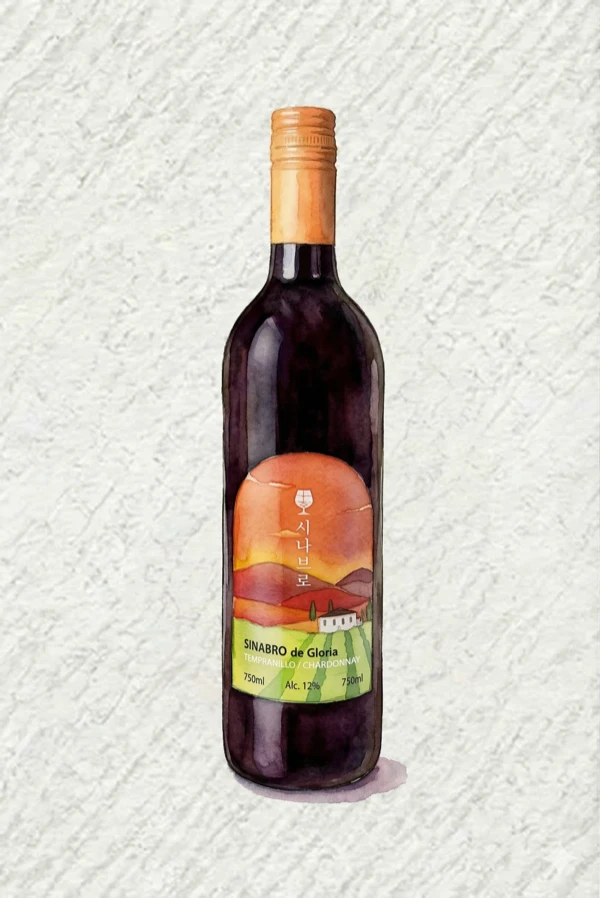 シナブロ ド グロリア - 果実酒, 忠清北道（チュンブク）, 12% ABV, 750ml. フルーティ, 甘い