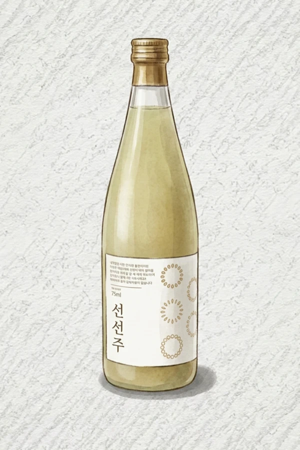 Sinseonju - Korean Cheongju, Chungcheongbuk, 16% ABV, 750ml. Pine resin, Danggui spice, Candied apple, Ginseng root, Balsamic warmth