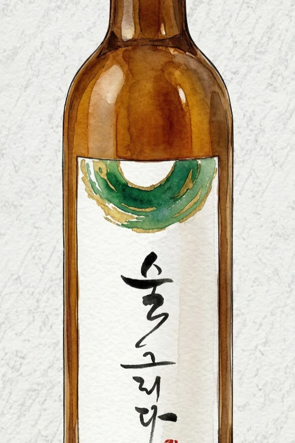 スルグリダ 生濁酒 - マッコリ, 京畿道（キョンギド）, 10% ABV, 500ml. 焙煎米キャラメル, ヌルクのパン皮の風味, 濃密で洗練されたボディ, じんわり温まる余韻