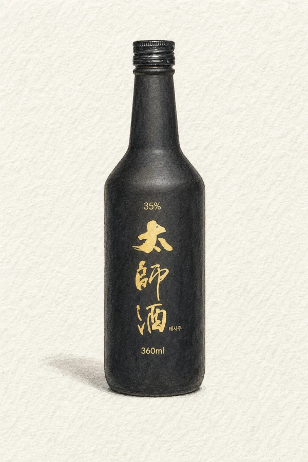 Taesaju - Korean Soju, Gyeongsangbuk, 35% ABV, 360ml. Clean, Smooth