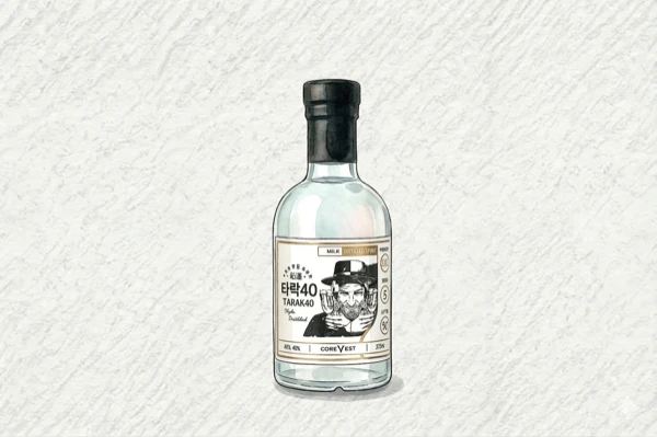 タラク40 - 伝統焼酎（ソジュ）, 京畿道（キョンギド）, 40% ABV, 200ml. クリーン, まろやか