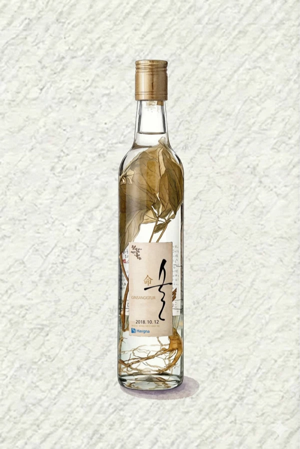 山参カドゥク 名酒 - その他, 京畿道（キョンギド）, 20% ABV, 375ml. まろやか, バランス良い