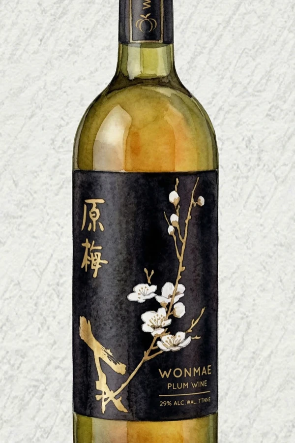 元梅 - 果実酒, ソウル, 15% ABV, 750ml. はちみつ, フルーティ