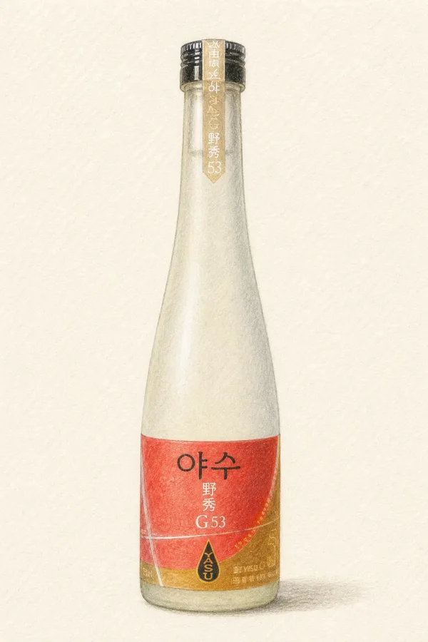 Yasu G 53 - Korean Soju, Incheon, 53% ABV, 375ml. Clean, Smooth