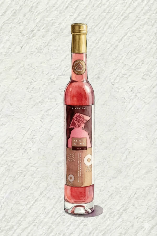 예밀와인 로제 - 과실주, 강원, 12% ABV, 750ml. 과일향, 달콤한