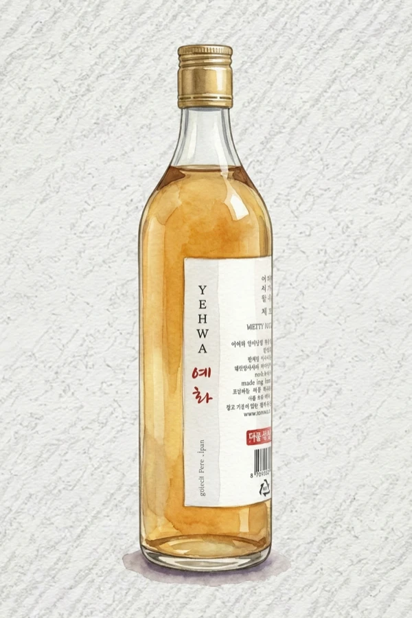 Yehwa - Korean Traditional Drink, Chungcheongnam, 13% ABV, 750ml. Gentle alcohol glow, Syrup-smoothed grain, Off-dry finish, Composed warmth
