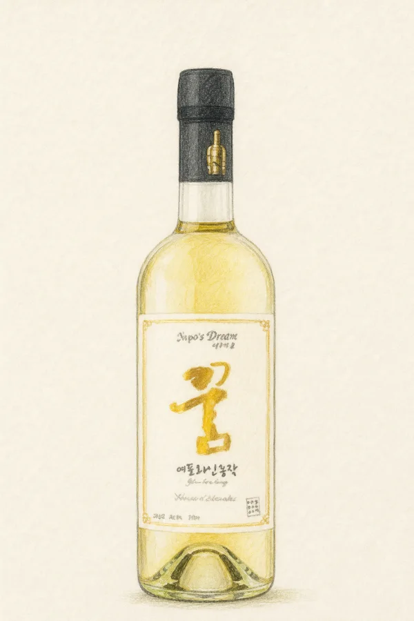 Yeopo's Dream (White) - Korean Fruit Wine, Chungcheongbuk, 12% ABV, 750ml. Fruity, Sweet