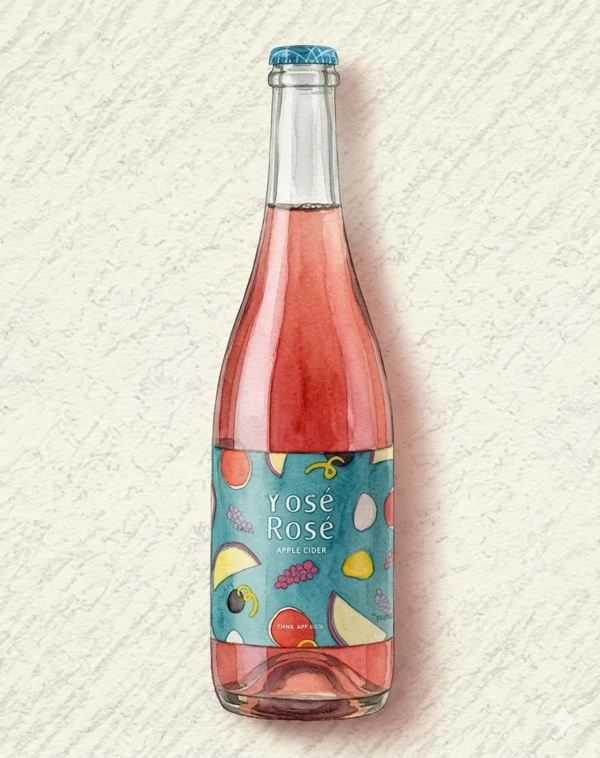 ヨセロゼ - 果実酒, 忠清北道（チュンブク）, 6.4% ABV, 750ml. フルーティ, 発泡性