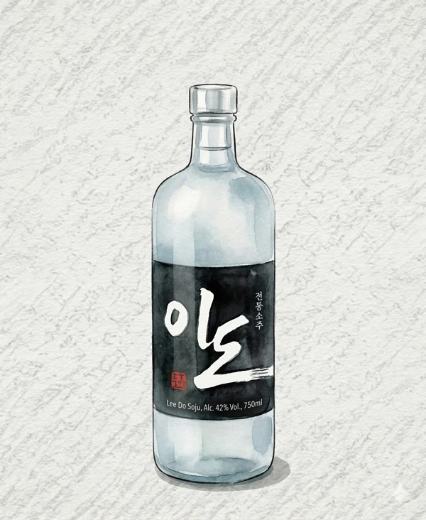Organic Ido 42 - Korean Soju, Chungcheongbuk, 42% ABV, 375ml. Clean, Smooth
